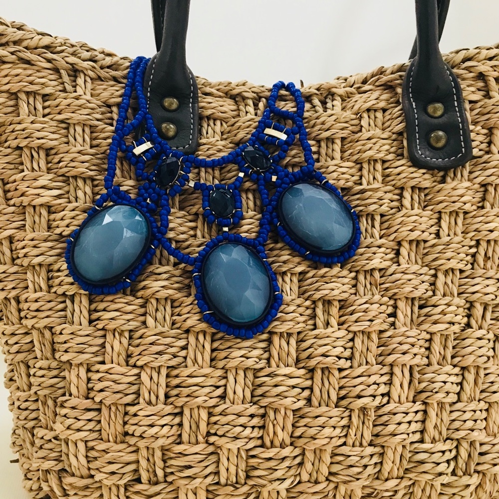 Anthropologie blue beaded necklace.